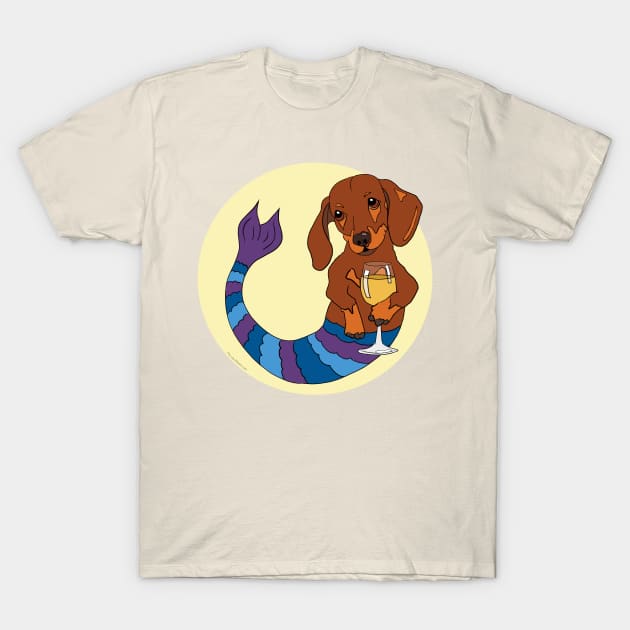 Shelby the Doxie Mermutt T-Shirt by abrushwithhumor